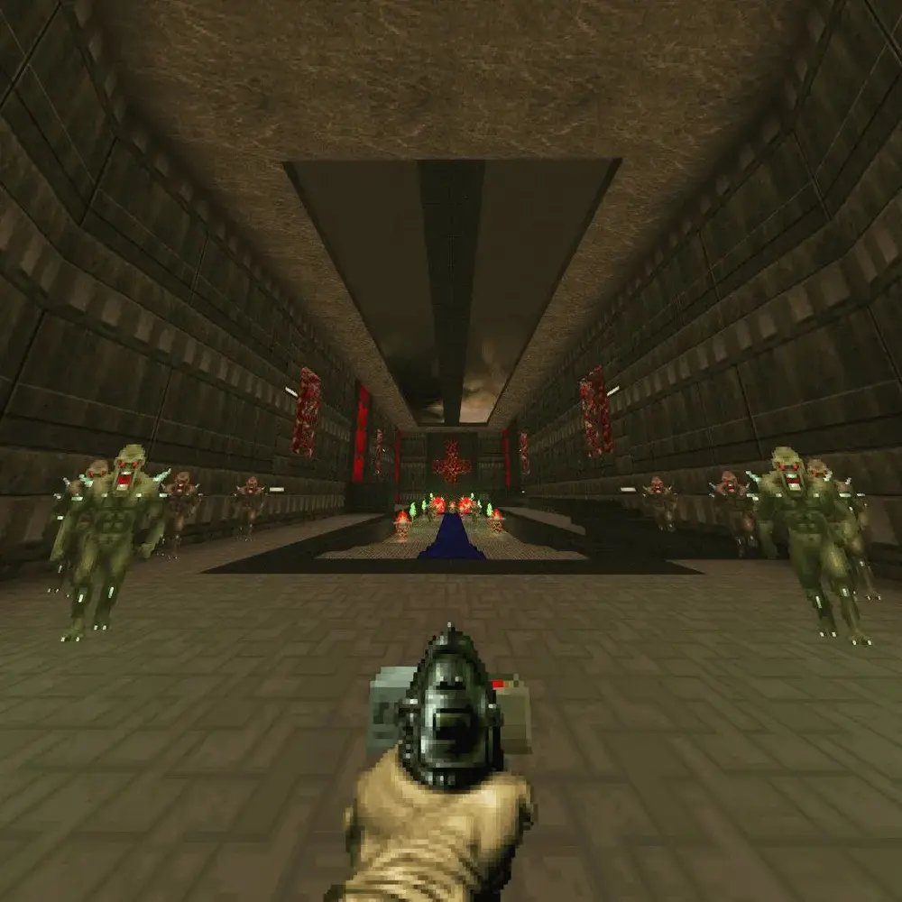 Screenshot della mappa A Glimpse from the Past per Doom II